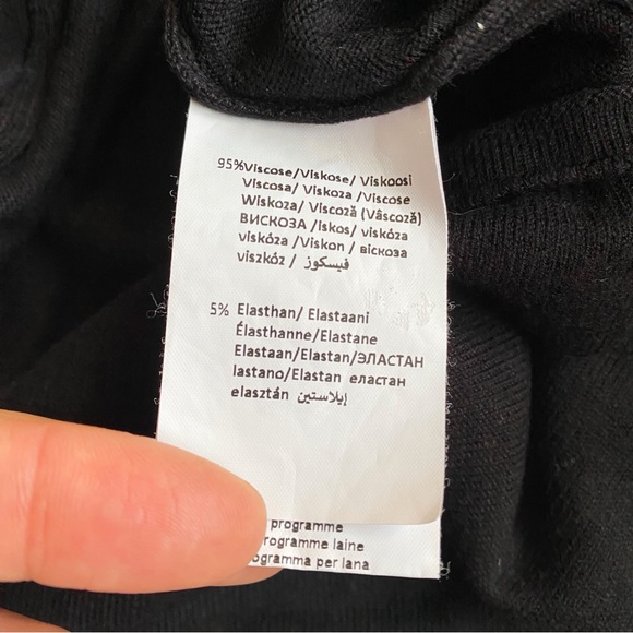 🟥 HEINE BLACK RED MULTI WOVEN LONG SLEEVE DRESS! - Picture 12 of 13